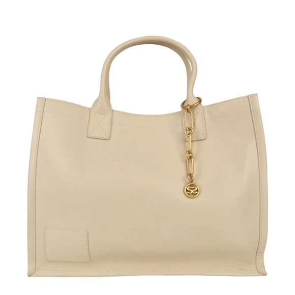 Sandro Cream Tote with Gold Accent - Picture 1 of 5